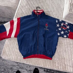 Vintage 1996 STARTER Blue and Red Olympic Windbreaker